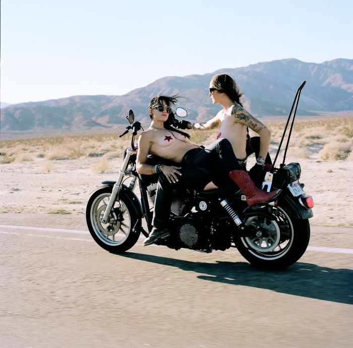 Girls on a motorcycle in Tabriz