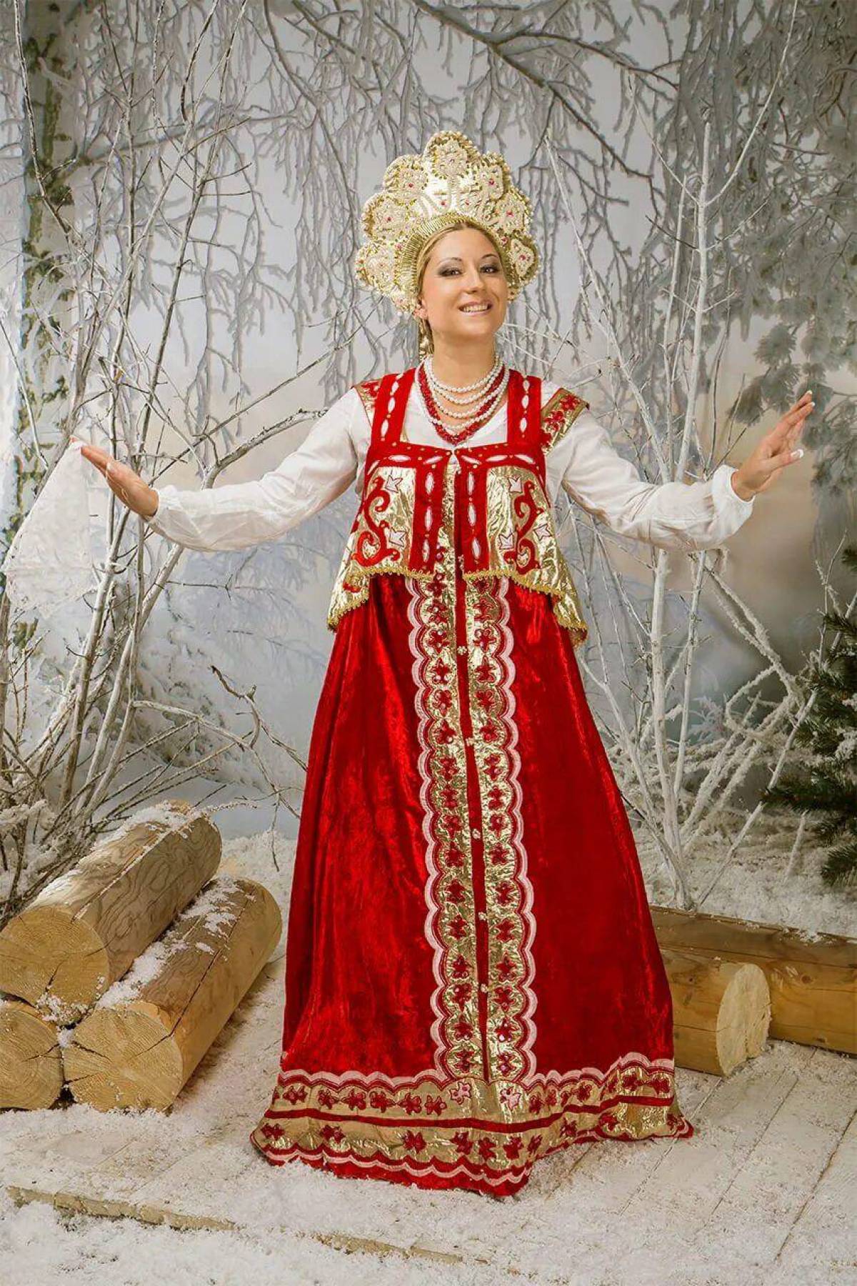 Girls in Slavic costumes in Tabriz